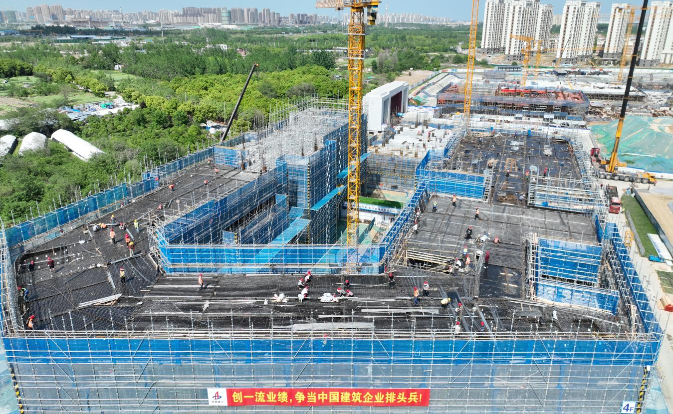 安徽三建合肥一中淝河校區(qū)項目。安徽建工集團供圖